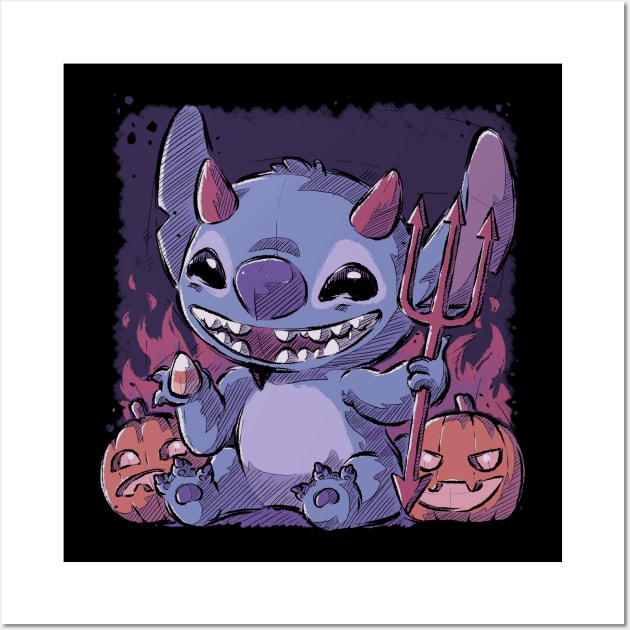 Halloween Stitch Wall Art by xMorfina